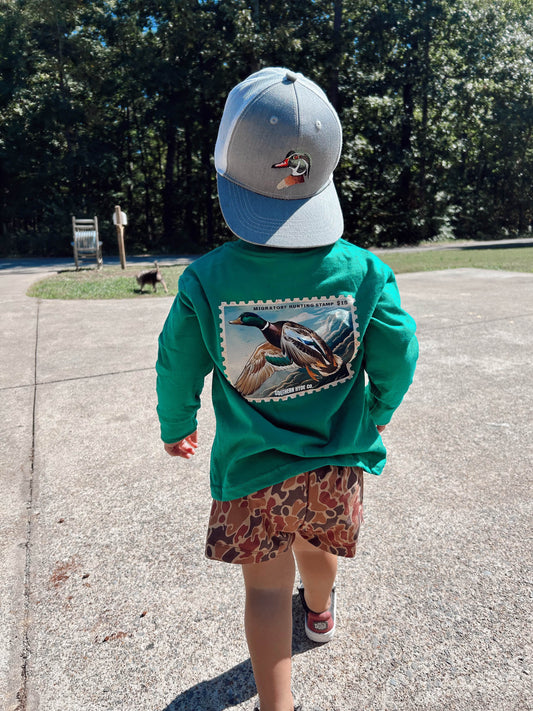 Migratory Duck Stamp Long Sleeve Tee Children and Adult sizes