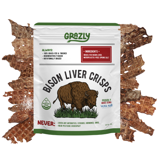 Grazly Bison Liver Crisps - 100% Grass-Fed/Finished