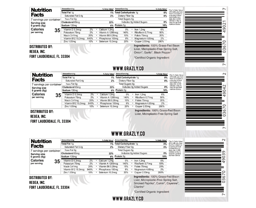 Grazly Bison Liver Crisp Variety Pack