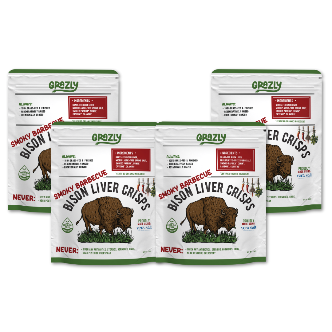 Grazly Bison Liver Crisps - 100% Grass-Fed/Finished