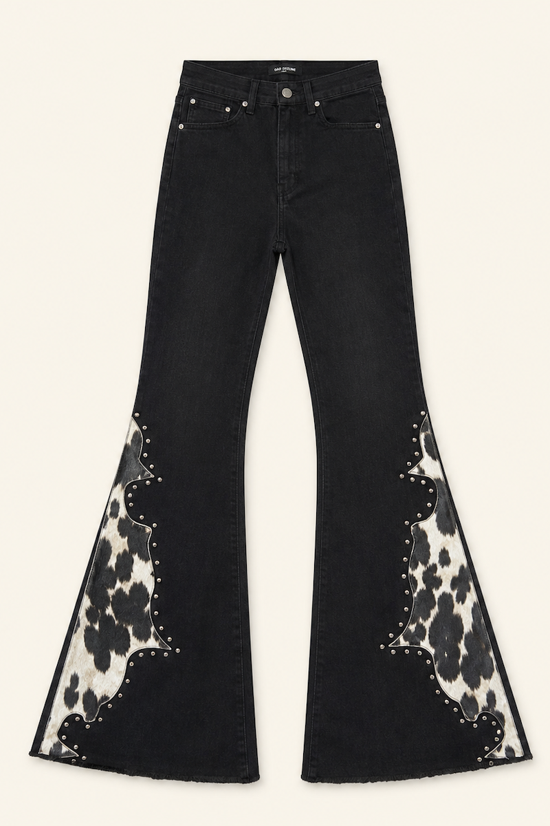 GJG Rockstar Rouge Flare Black Cowhide