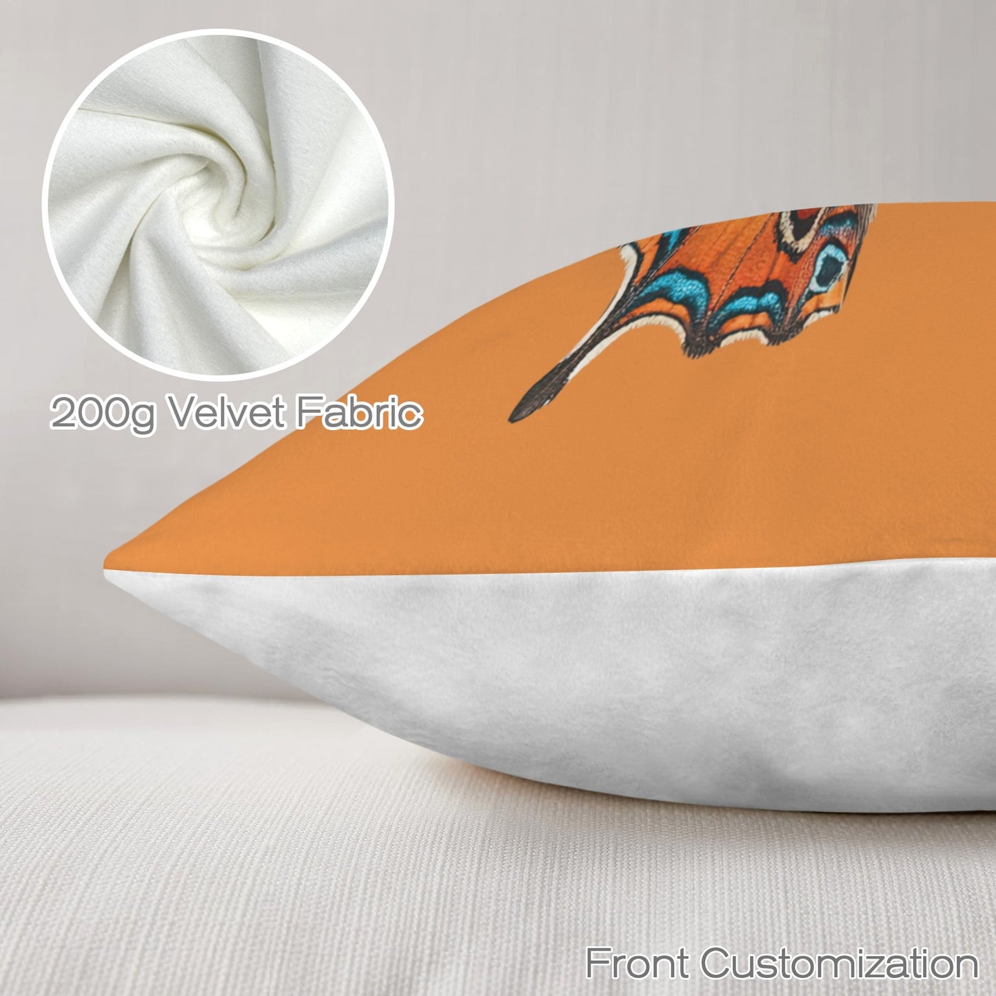 Baha Ranch Butterfly Velvety Soft Pillow Cover Made in America