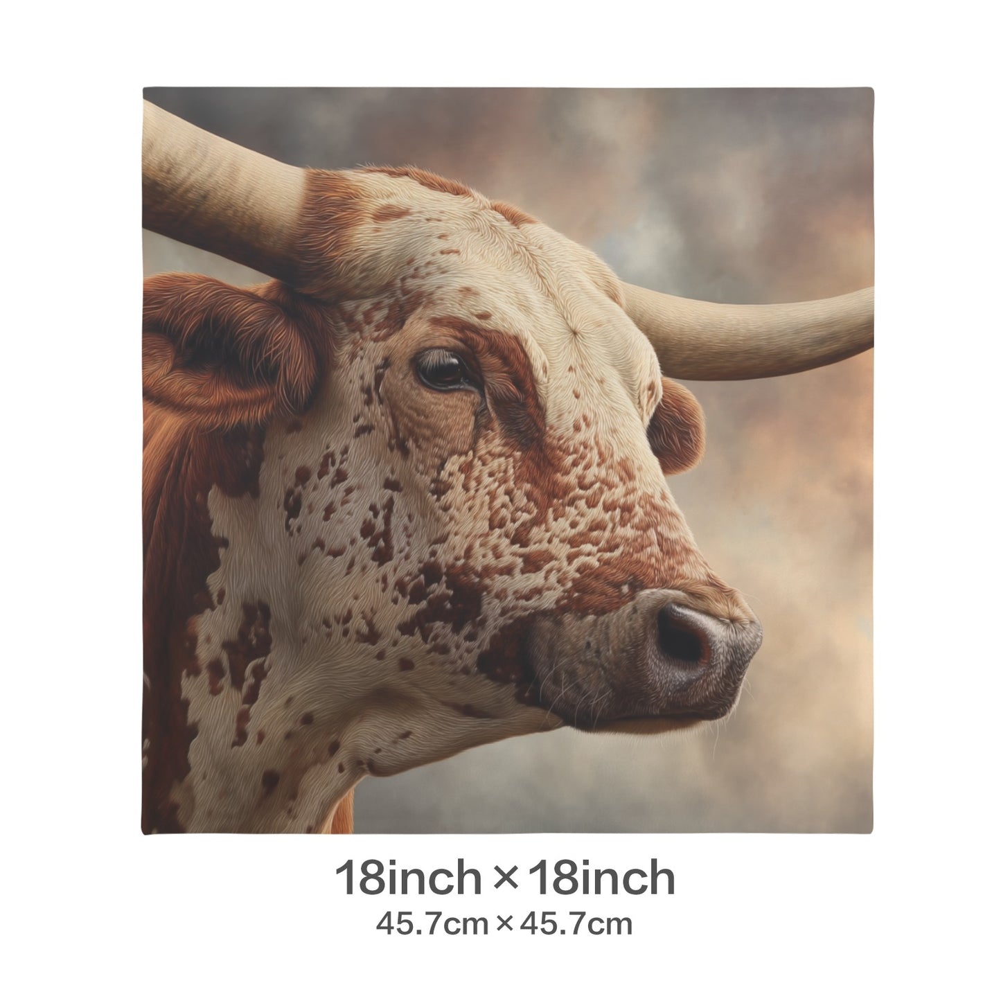 Baha Ranch Western Ranch Bull Velvety Soft Pillow Case Made in America