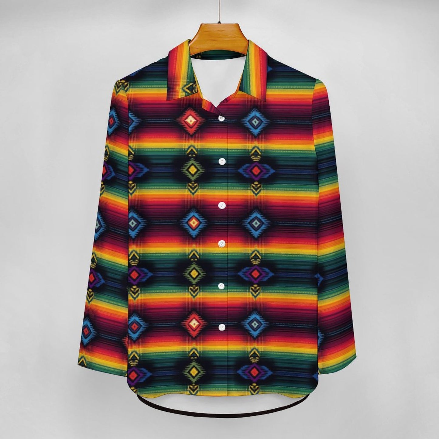 Colores de Mexico Festival Button Up Blouse