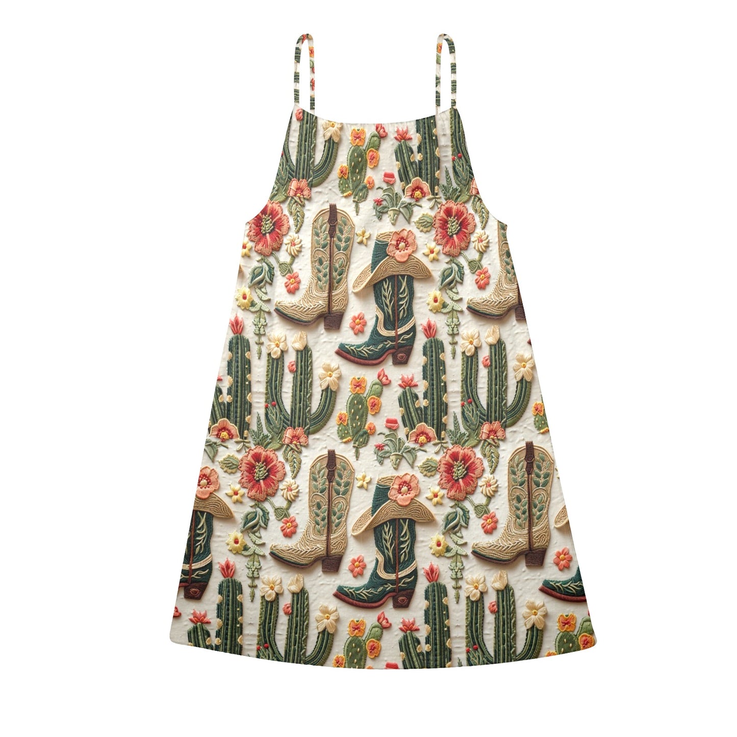 Boots and Cactus Summer Tank Dress