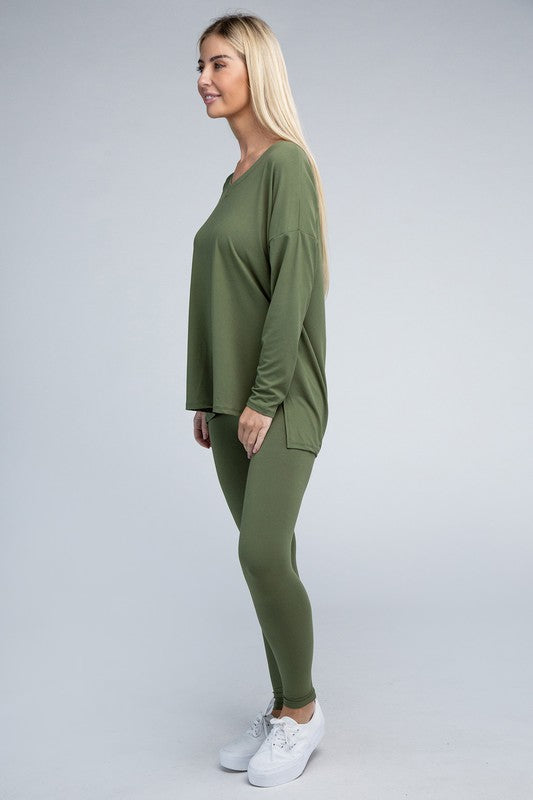 Brushed Microfiber Loungewear Set choice of colors