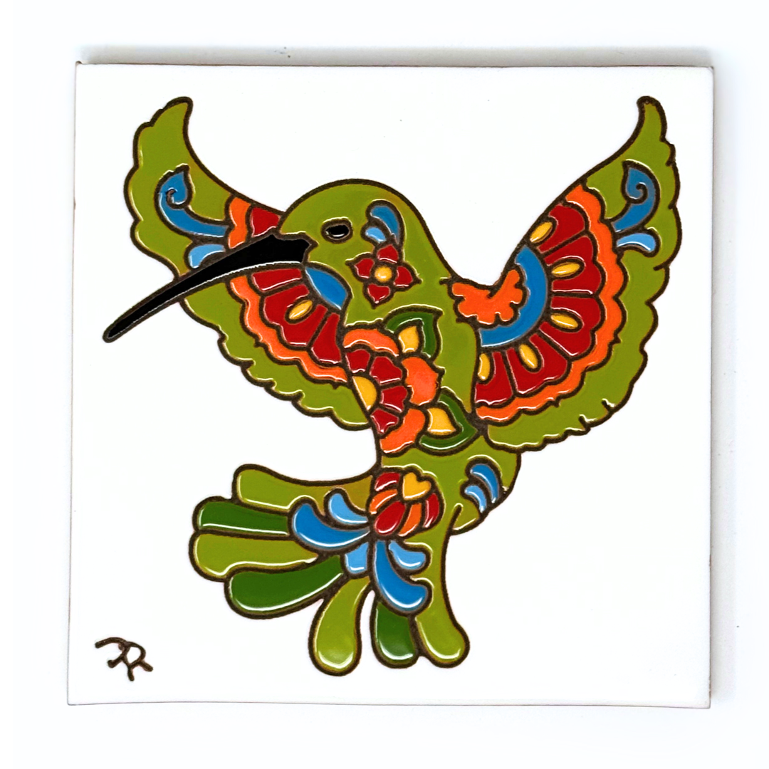 Talavera Hummingbird Tile