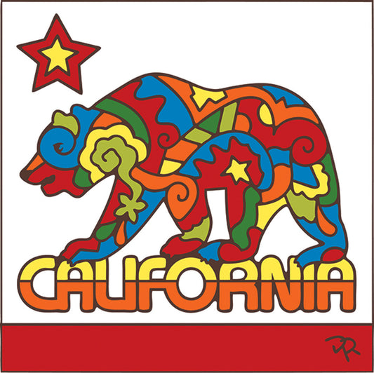 California Bear Stylized Tile
