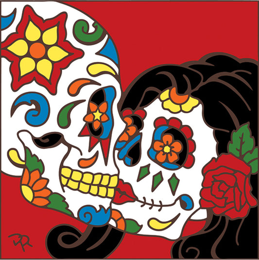 Day of the Dead The Kiss Tile