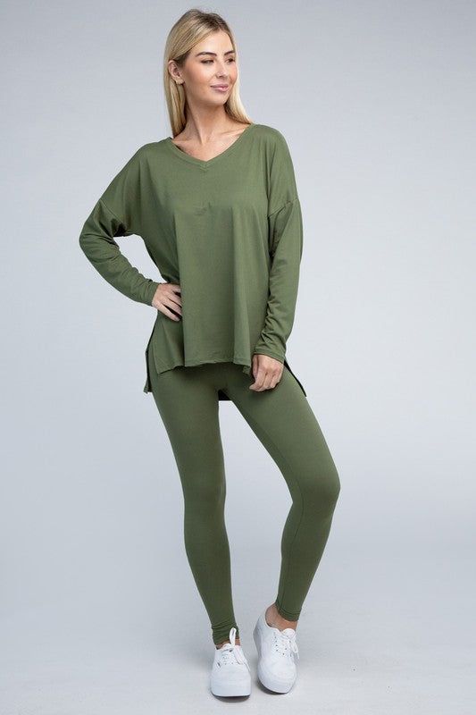 Brushed Microfiber Loungewear Set choice of colors