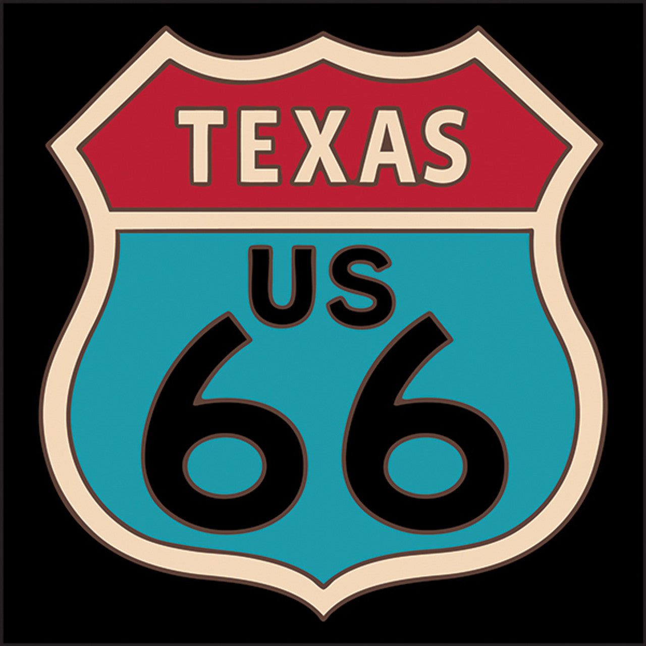 Route 66 Texas Sign Tile