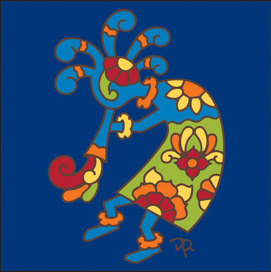 Talavera Kokopelli Tile