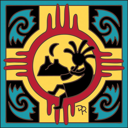 Zia Kokopelli Tile