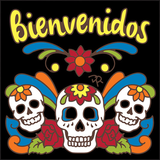 Day of the Dead Bienvenidos Tile