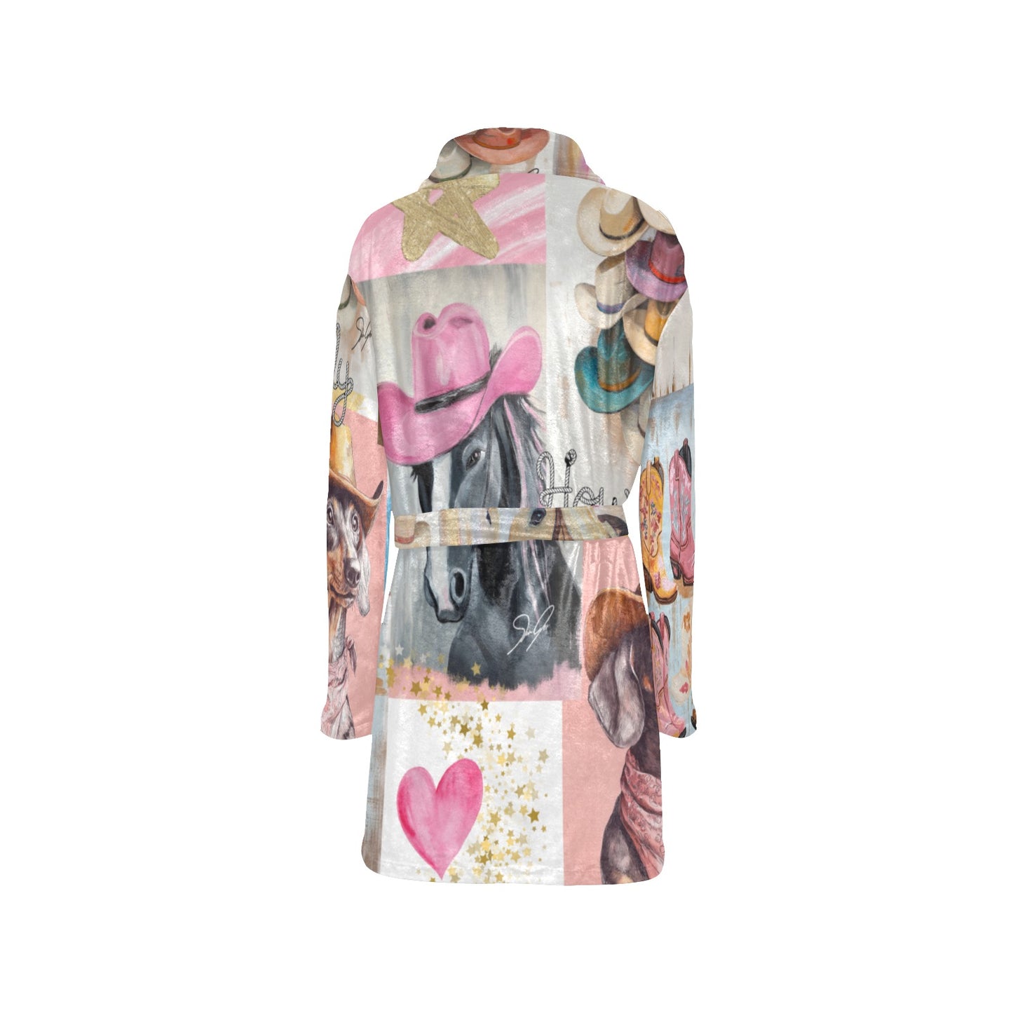 Danilo Painted Cowgirl Minky Soft Fleece Robe