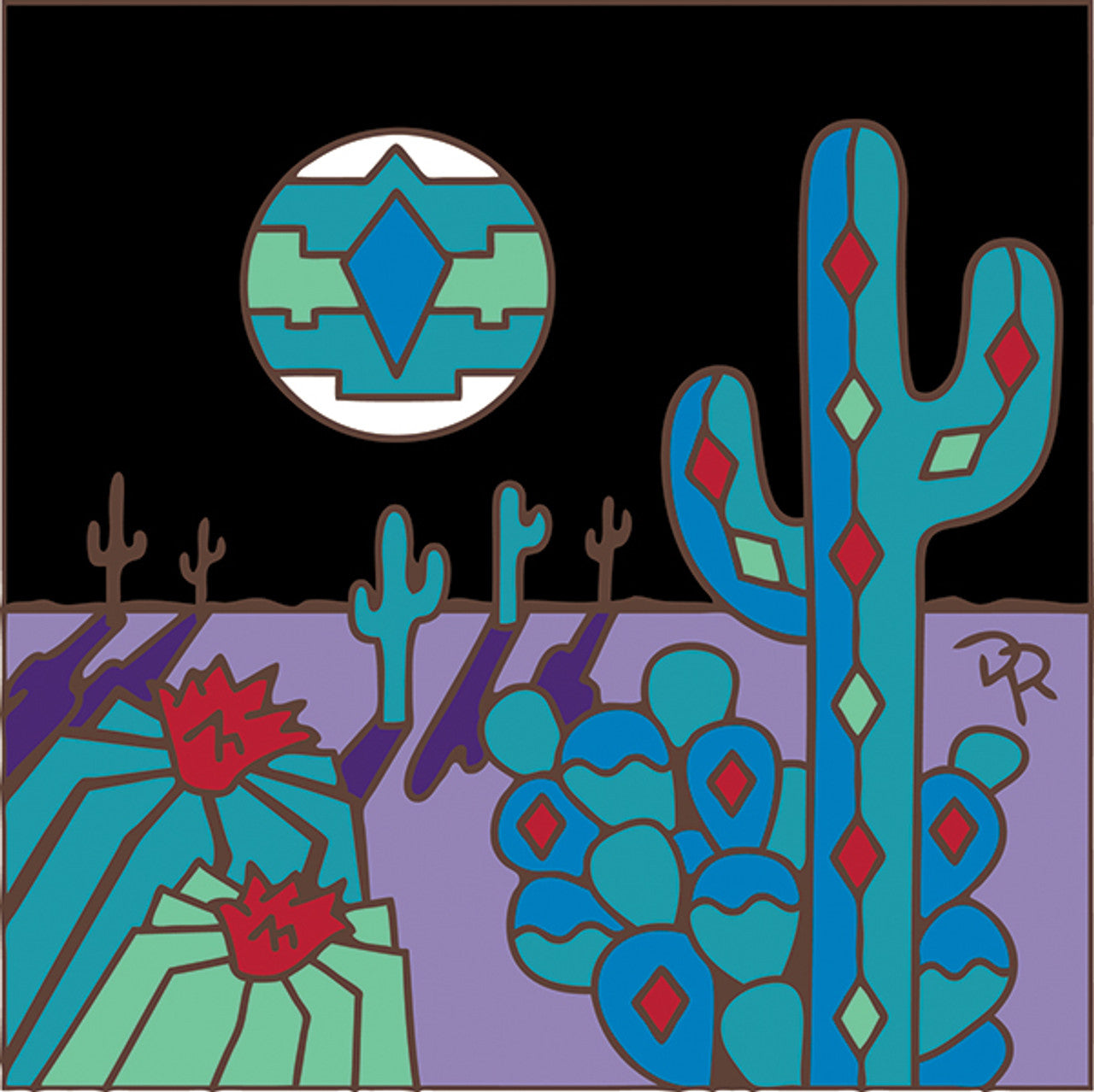 Southwest Desert Moon Tile