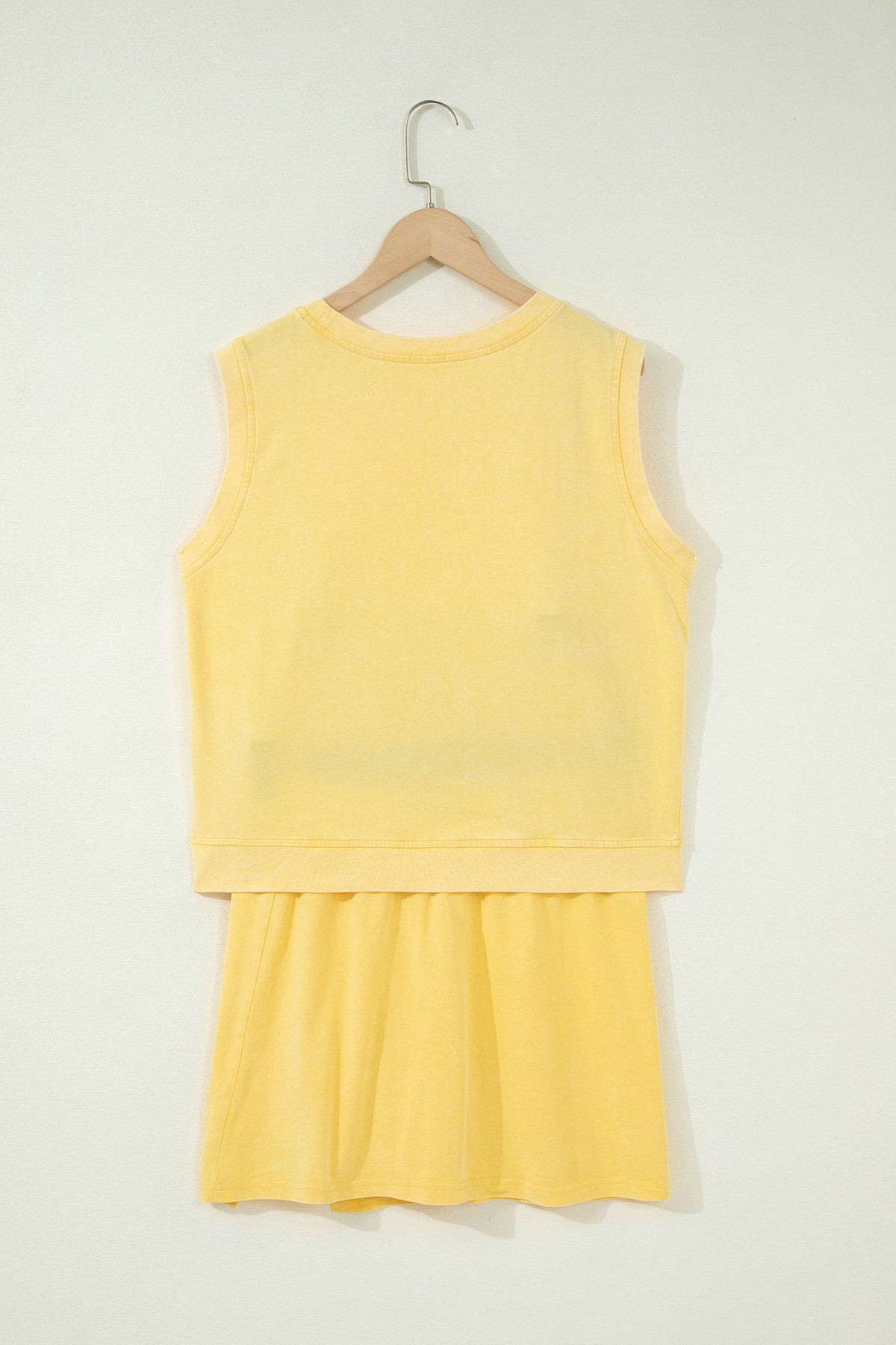 Solid Mineral Wash Tank Top & Lined Skort Set