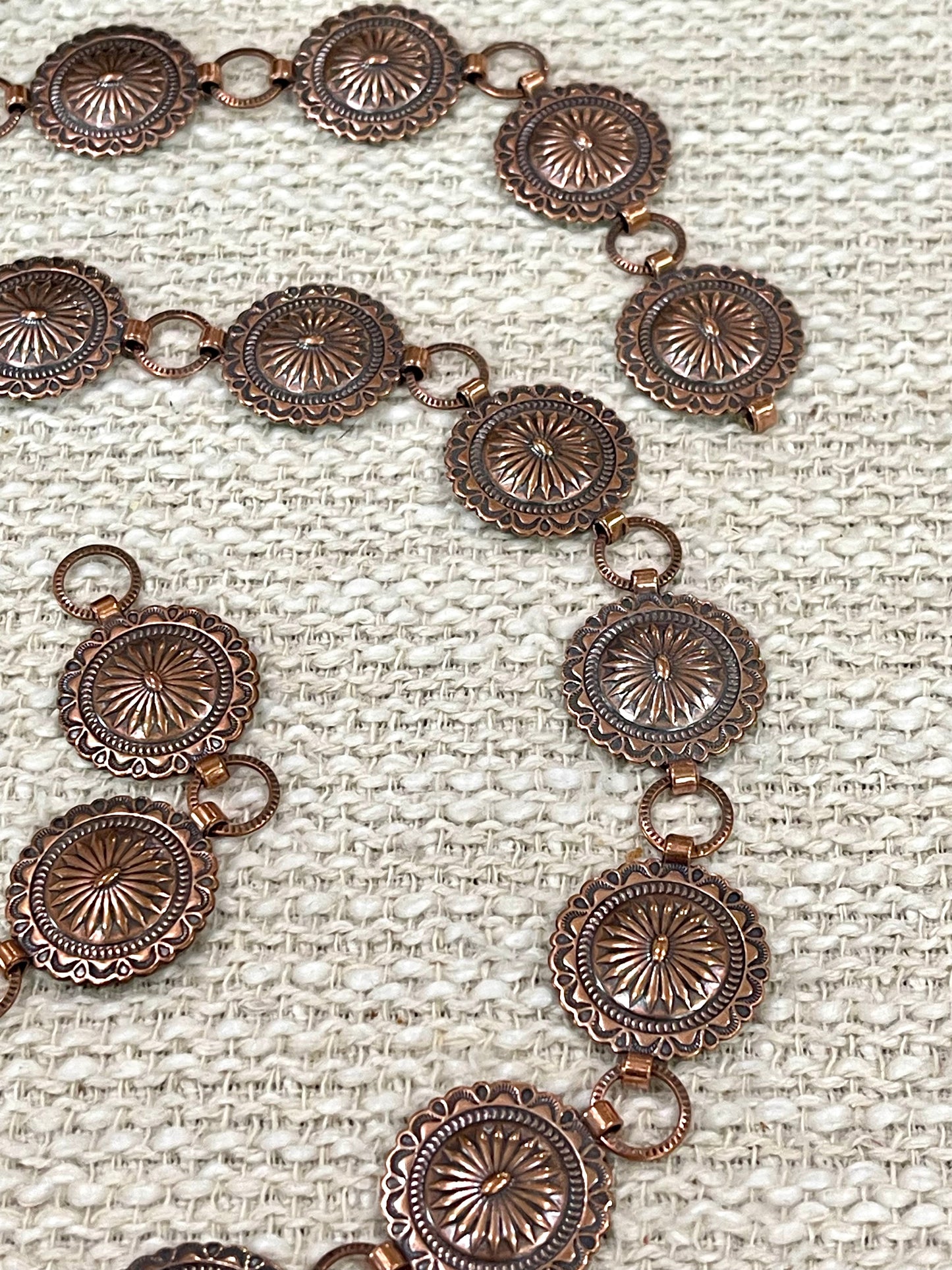 Handmade Copper Concho Belt