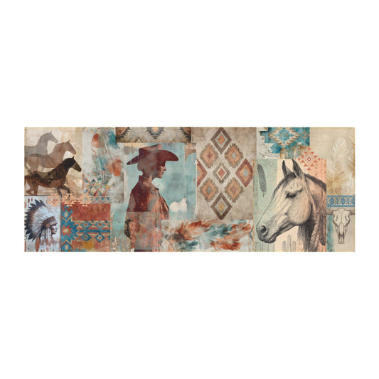 Western Gypsy Runner Indoor Runner Rug  0" x 22" Made in America