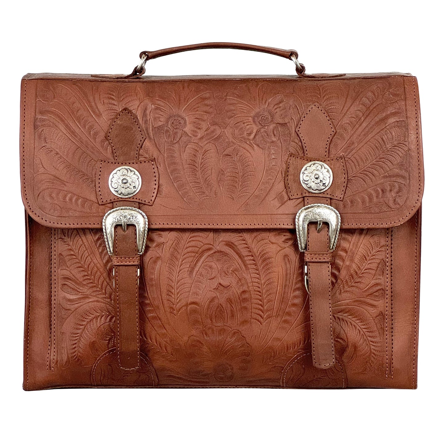 Stagecoach Leather Multi-Compartment Briefcase
