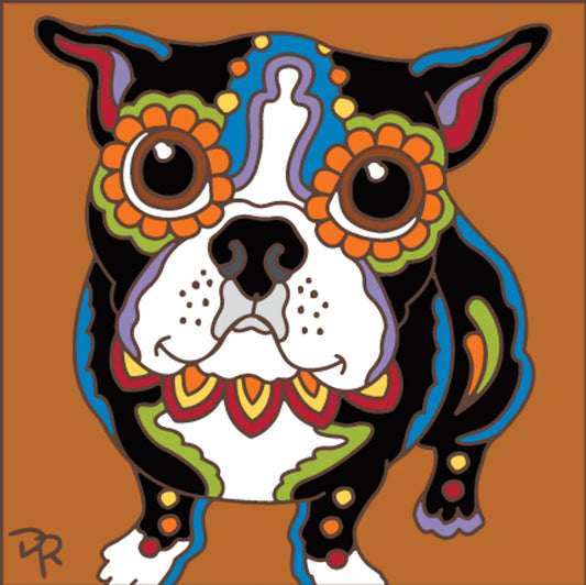 Boston Terrier Popeyed Pup Tile