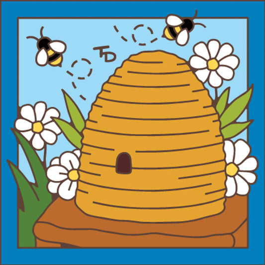 Bee Skep Beehive Tile