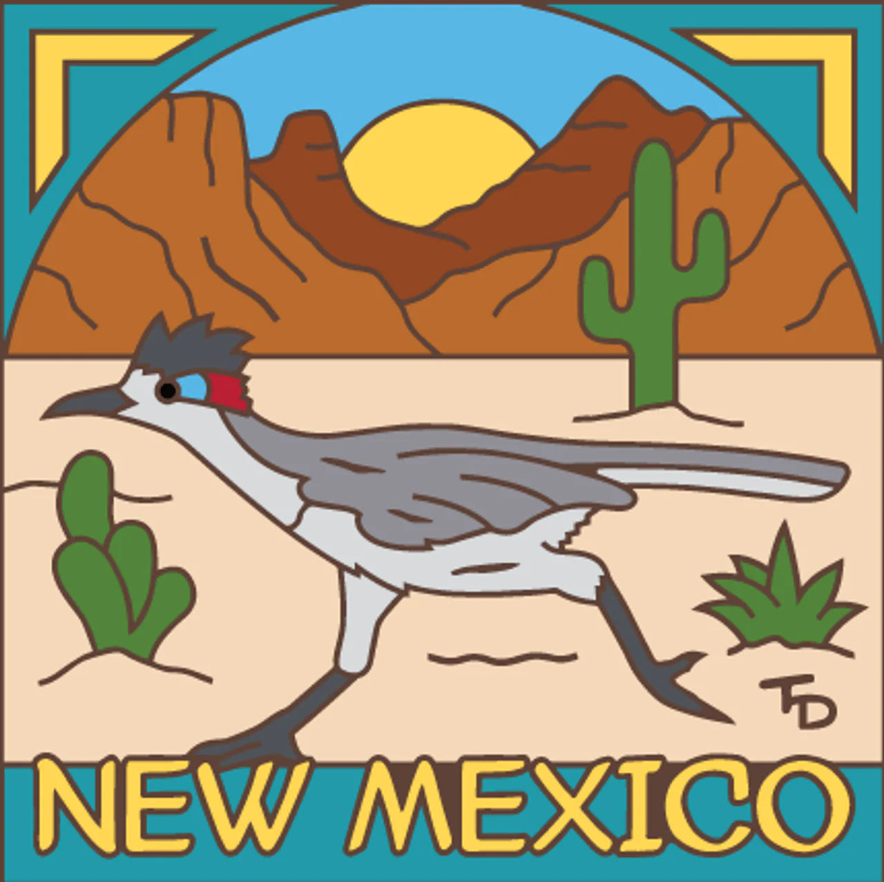 Desert Roadrunner New Mexico Tile