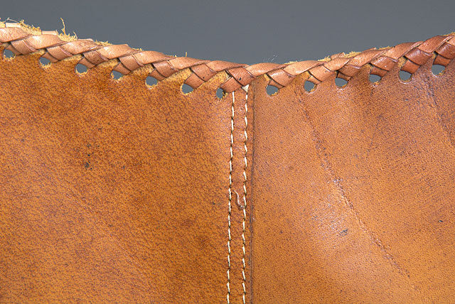 HILASON Genuine Leather Butterfly Chair Folding Lounge Modern Sling Accent Seat