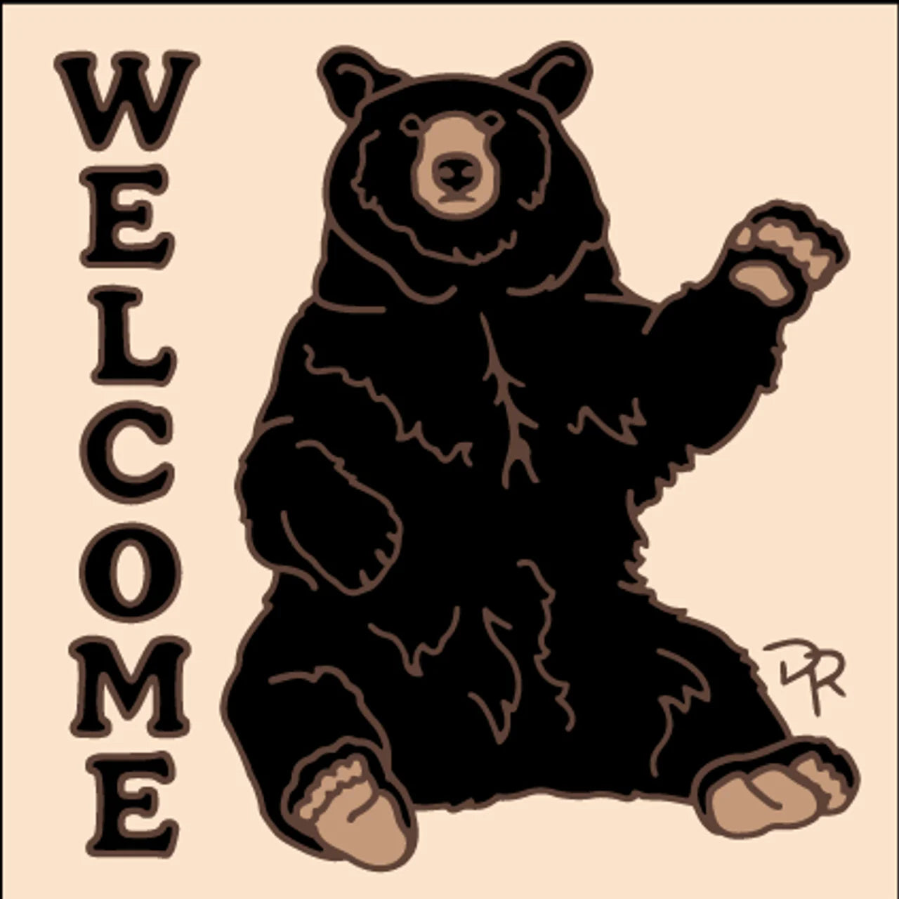 Hello Bear Welcome Tile