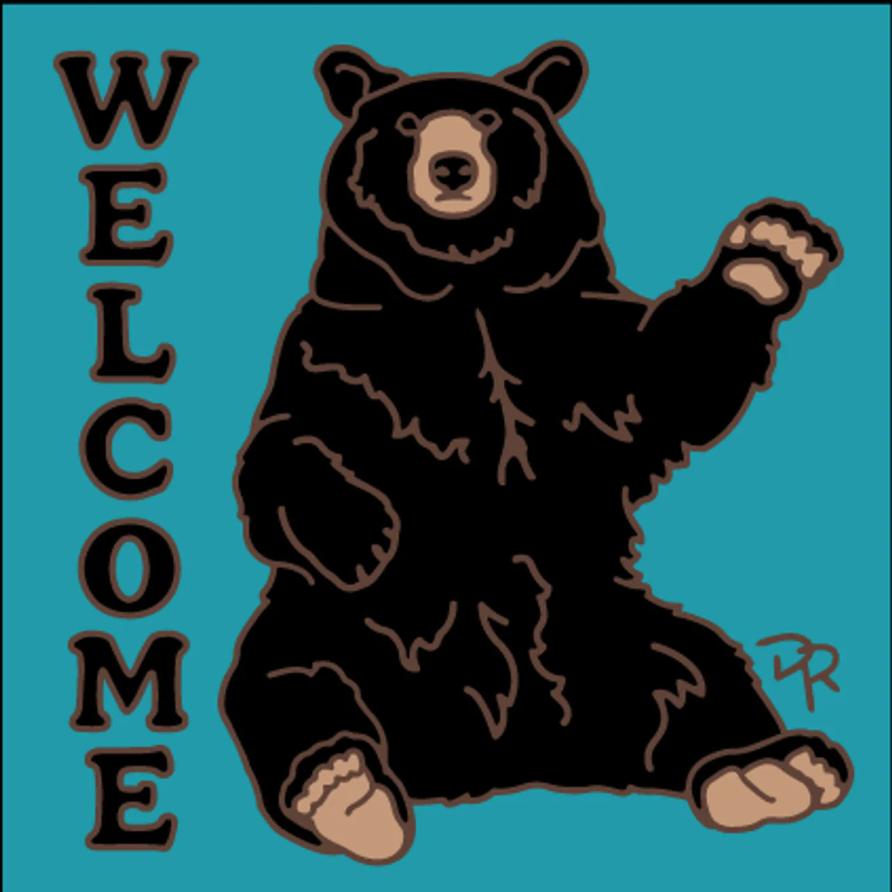 Hello Bear Welcome Tile