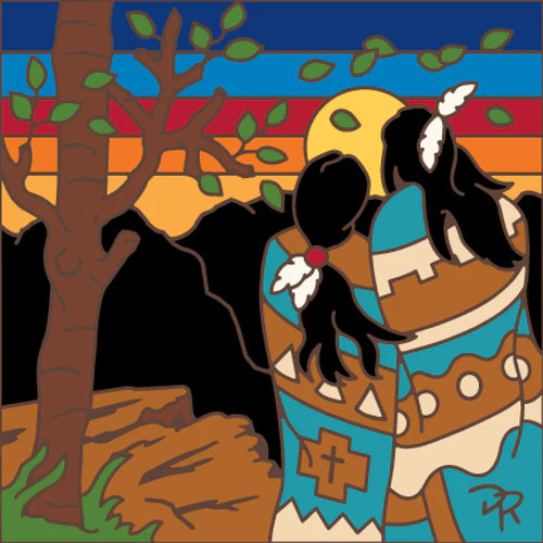 Spirit Earth and Wind Sunset Tile