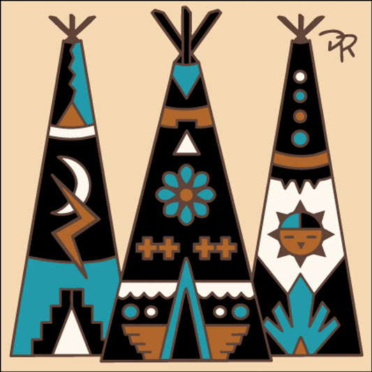 Festive TeePees Tile
