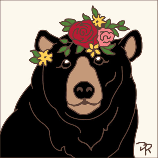 Bear in Floral Head Dress