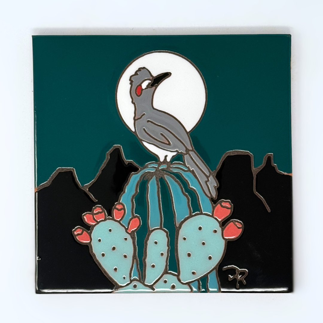 Roadrunner Moonlit View Tile