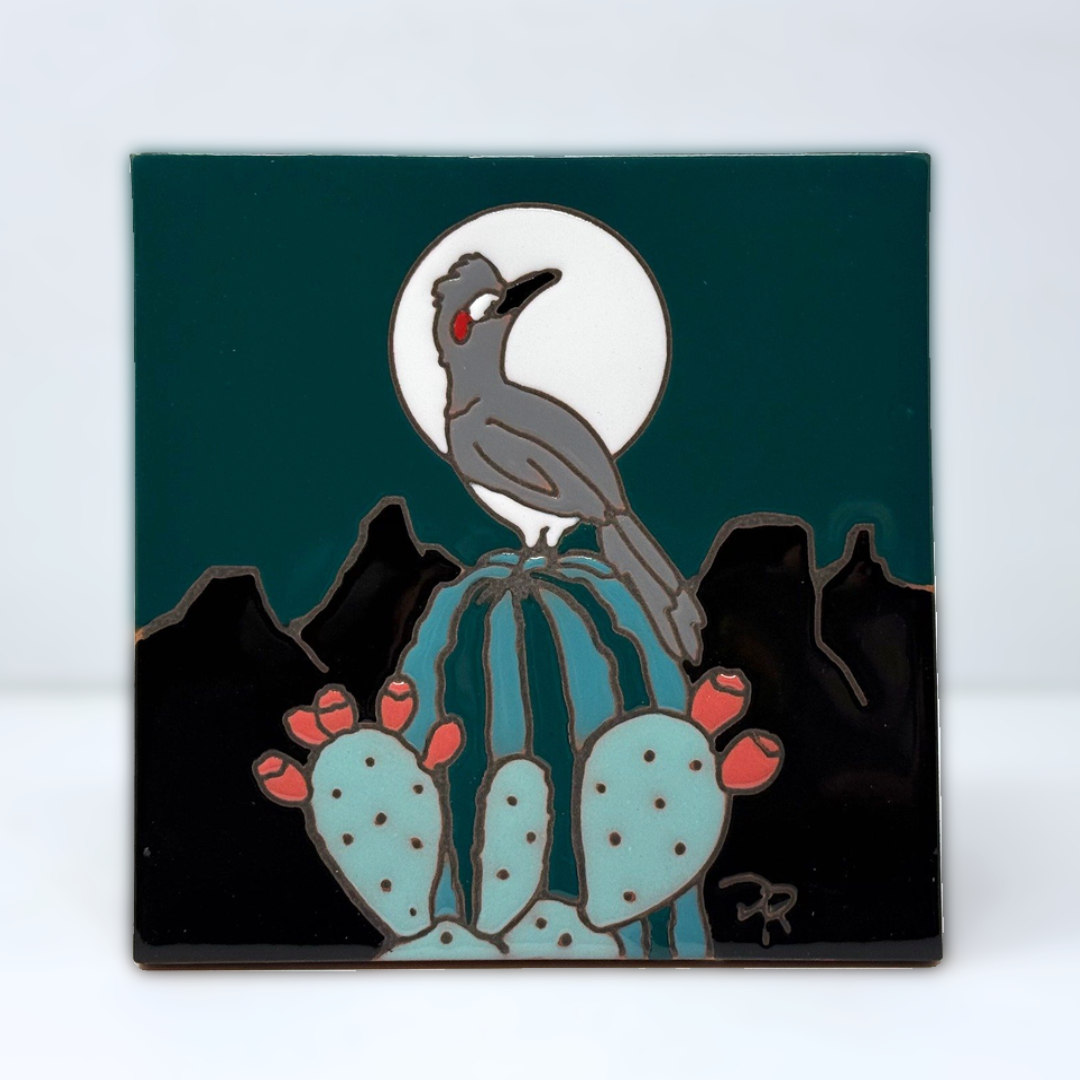 Roadrunner Moonlit View Tile
