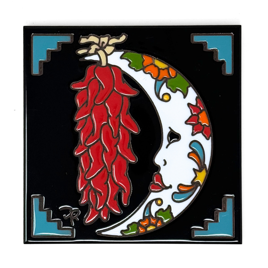 Talavera Moon Chile Ristra Tile