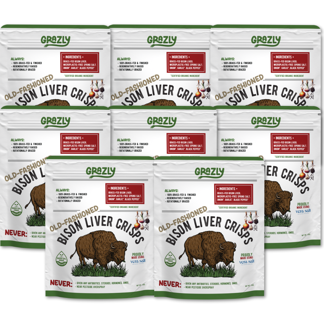 Grazly Bison Liver Crisps - 100% Grass-Fed/Finished