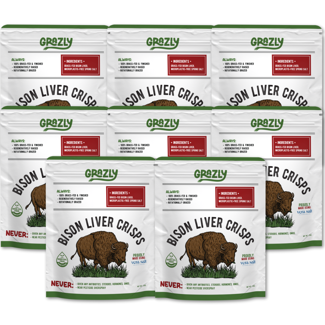 Grazly Bison Liver Crisps - 100% Grass-Fed/Finished