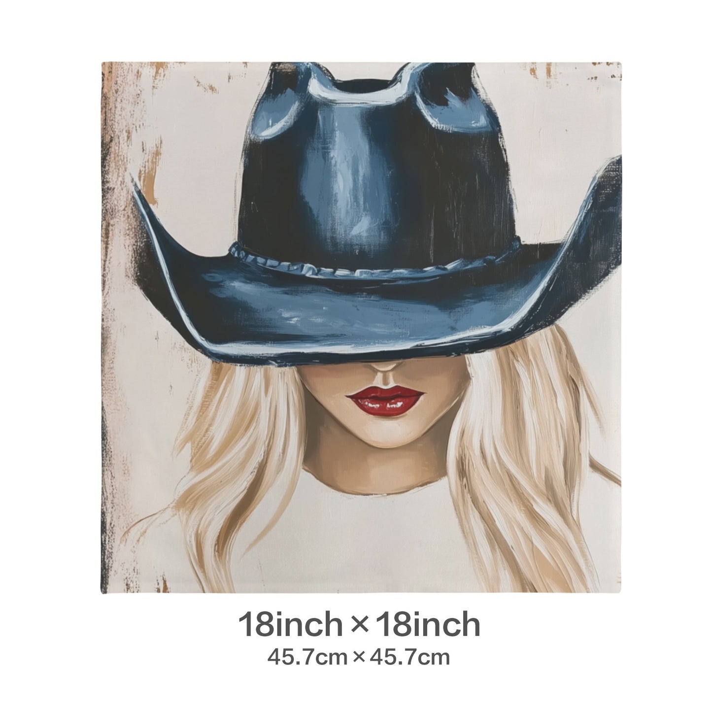 Baha Ranch Cowgirl Blonde Velvety Soft Throw Pillow Case Made in America