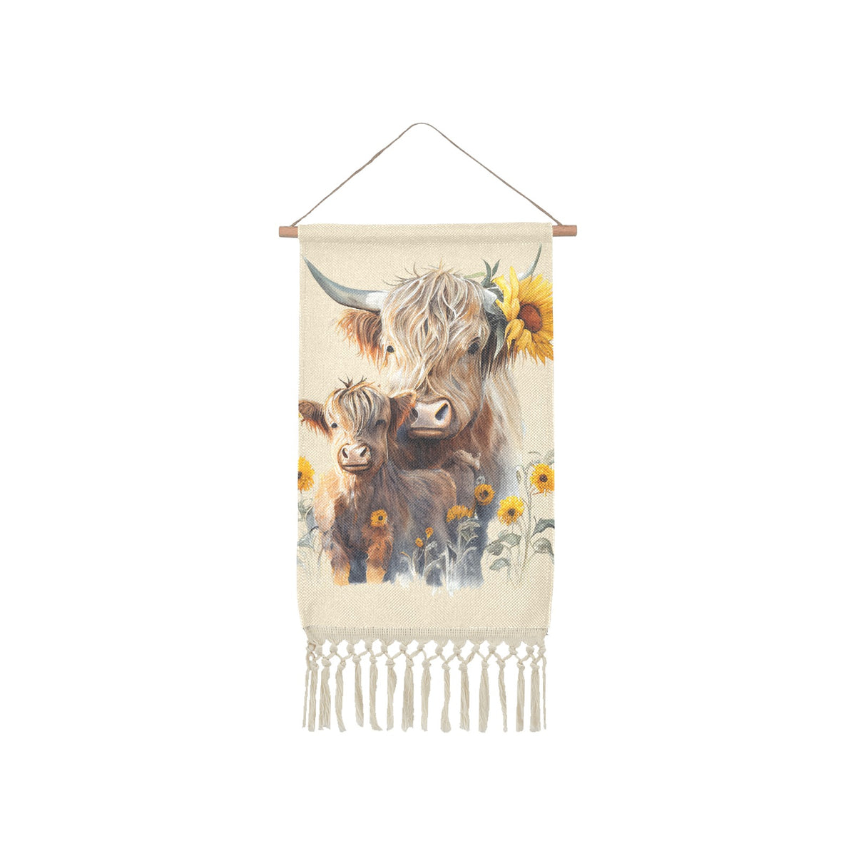 Baha Ranch Highland Wall Hanging Linen Poster Made in America