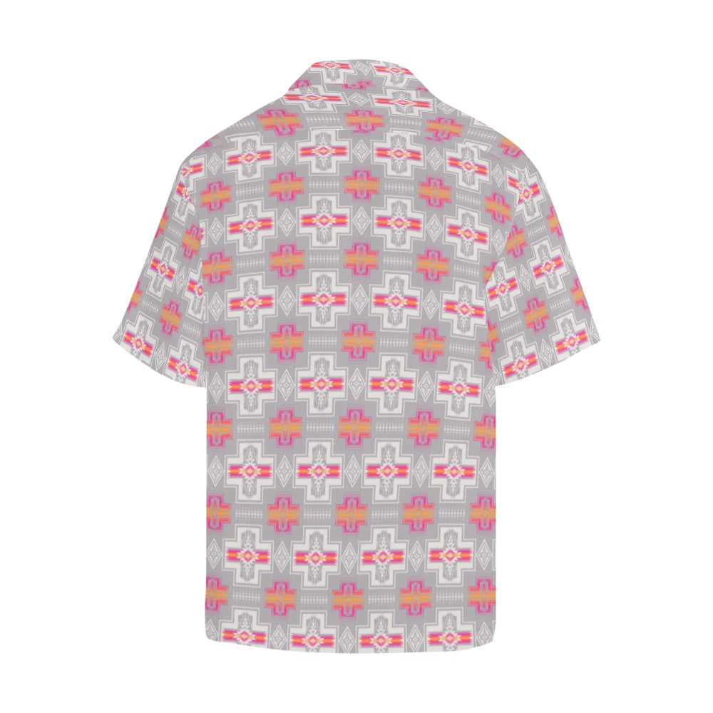 Pink Fire Aztec Men's Camp shirt