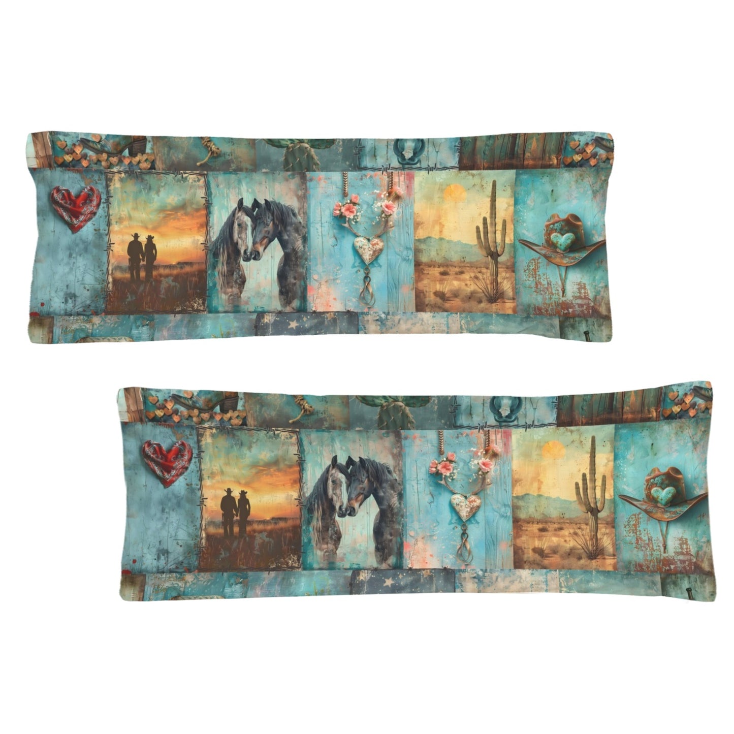 Baha Ranch Turquoise Dreams Body Pillow Cover Made in America