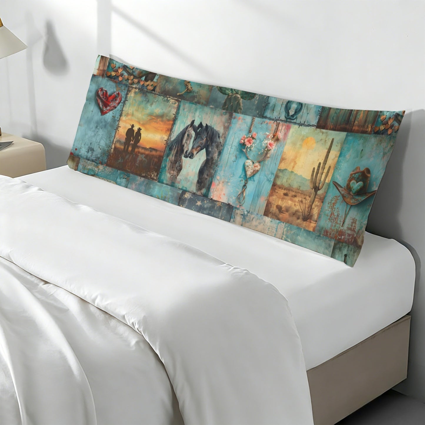 Baha Ranch Turquoise Dreams Body Pillow Cover Made in America