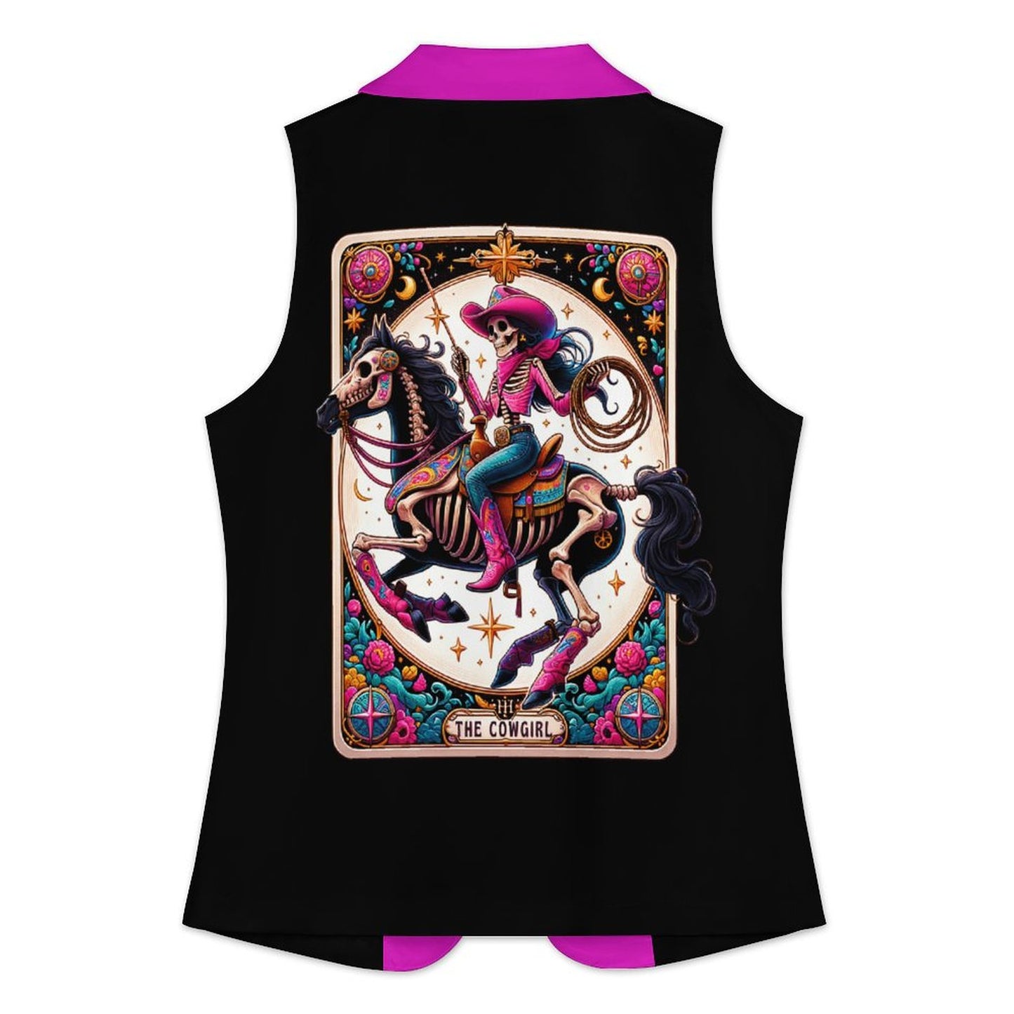 Skeleton Cowgirl Women's Western Vest