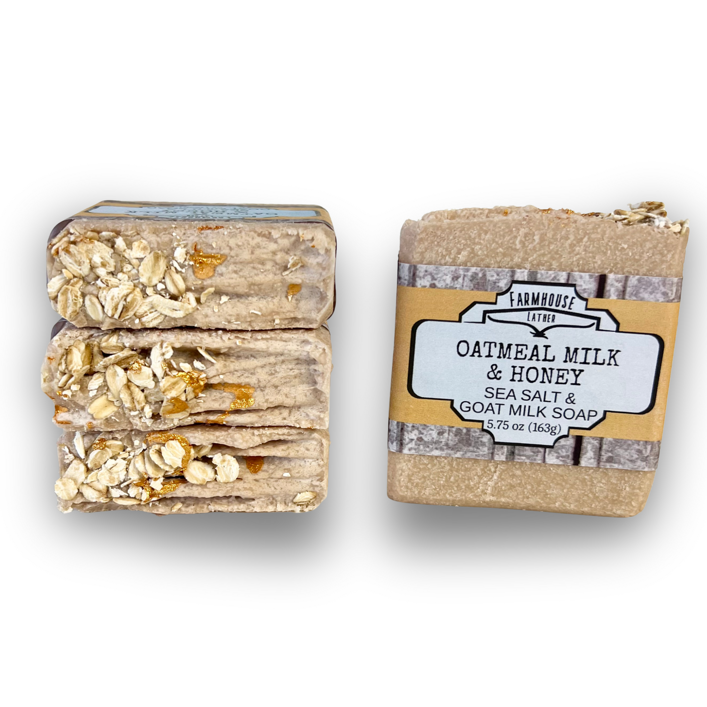 Farmhouse Lather Oatmeal Milk and Honey Sea Salt Bar