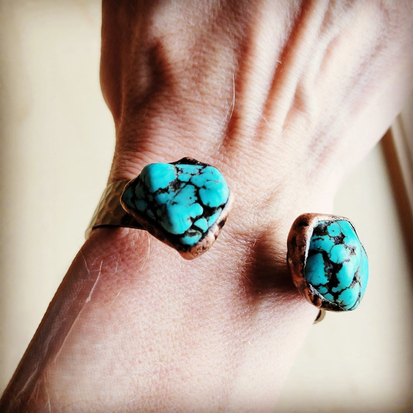 The Jewelry Junkie Genuine Natural Turquoise Cuff Bangle Bracelet 806t