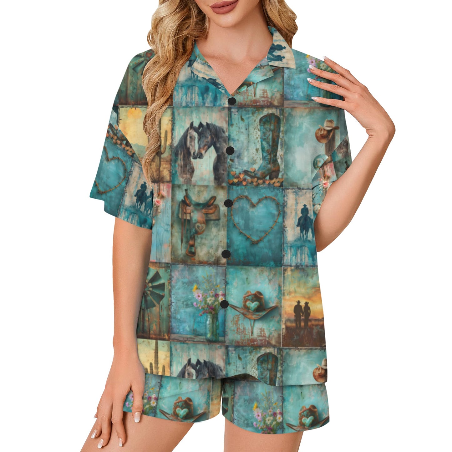 Baha Ranch Turquoise Dreams Womens Pajamas Made in America