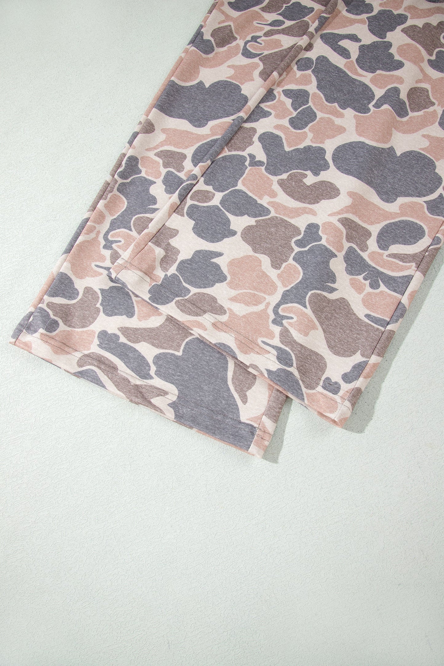 Camo Long Sleeve Top & Loose Pants Set
