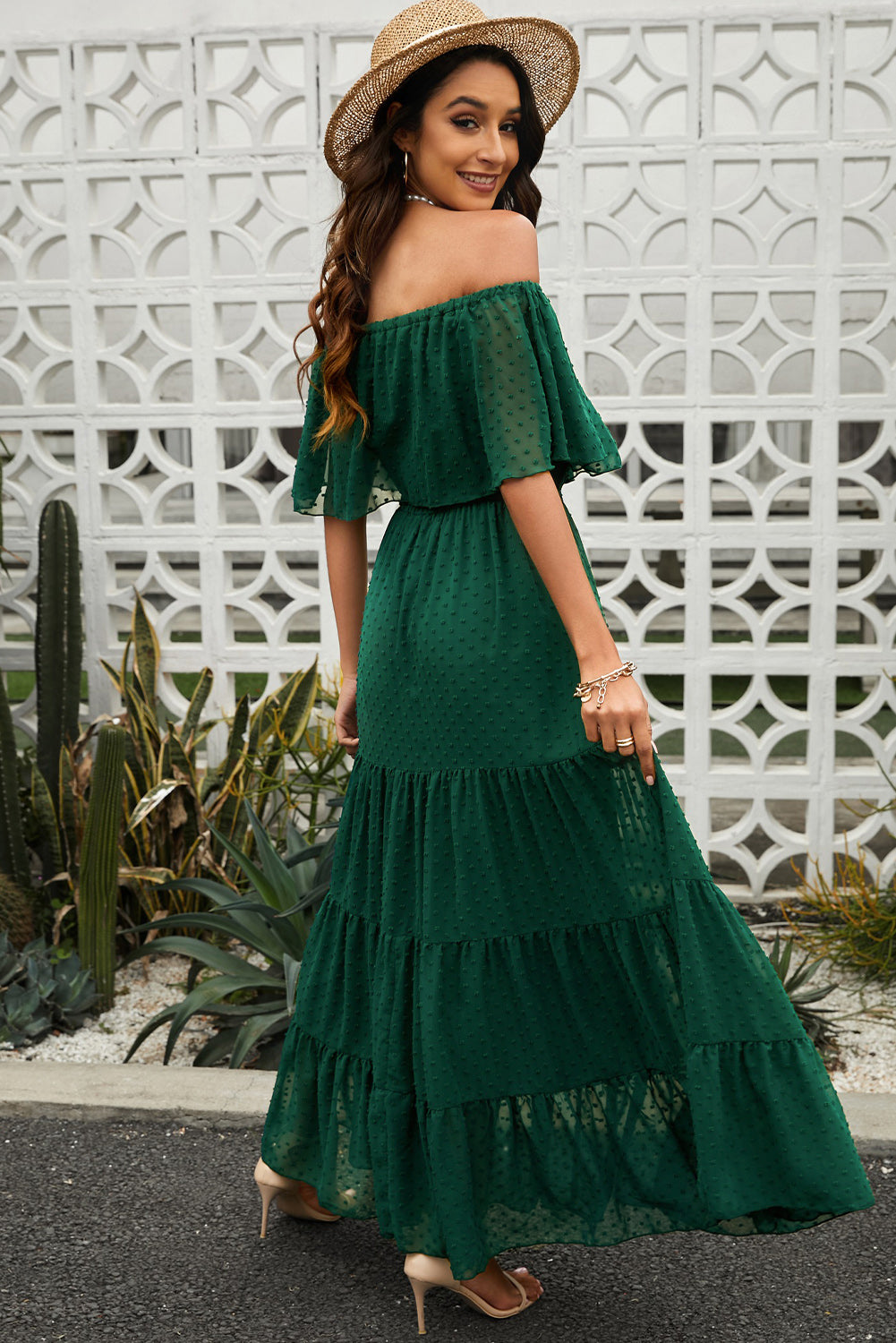Ladies Western Wear Green Sleeveless Floral Wrap Georgette Maxi Dress at  Best Price in New Delhi | Sassafras
