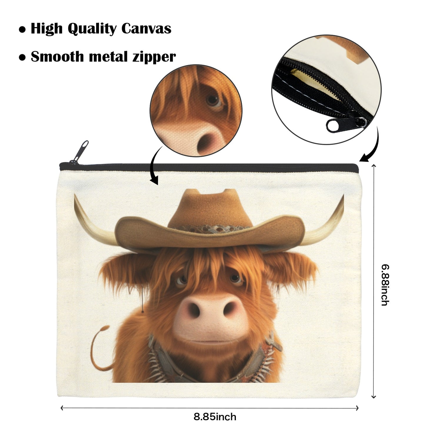 Cowboy Highland Cosmetic Bag Pack of 5 Made in America